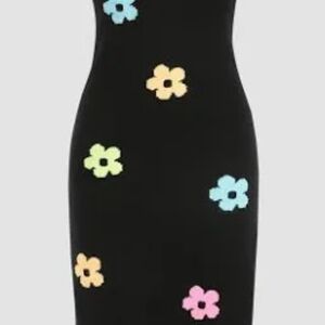 Cider knit floral midi dress size S